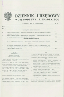 Dziennik Urzędowy Województwa Sieradzkiego. 1994, nr 21 (22 listopada)