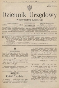 Dziennik Urzędowy Województwa Łódzkiego. 1926, nr 2