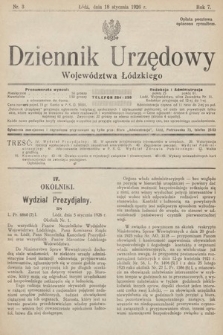Dziennik Urzędowy Województwa Łódzkiego. 1926, nr 3