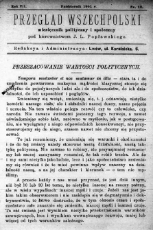 Przegląd Wszechpolski : miesięcznik polityczny i społeczny. 1901, nr 10