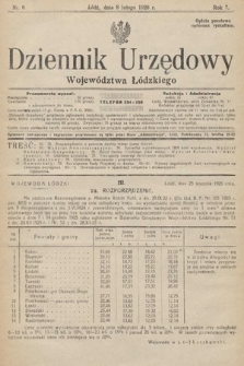 Dziennik Urzędowy Województwa Łódzkiego. 1926, nr 6