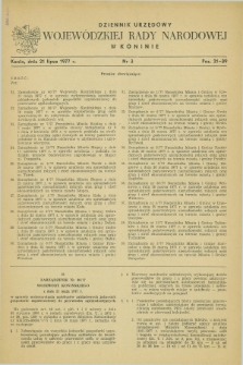 Dziennik Urzędowy Wojewódzkiej Rady Narodowej w Koninie. 1977, nr 3 (21 lipca)