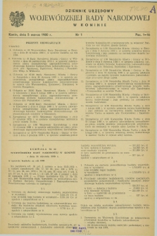 Dziennik Urzędowy Wojewódzkiej Rady Narodowej w Koninie. 1980, nr 1 (5 marca)