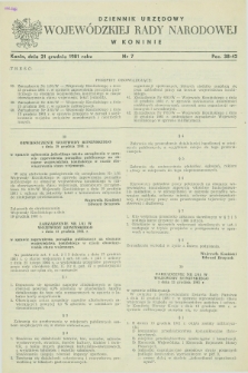 Dziennik Urzędowy Wojewódzkiej Rady Narodowej w Koninie. 1981, nr 7 (21 grudnia)