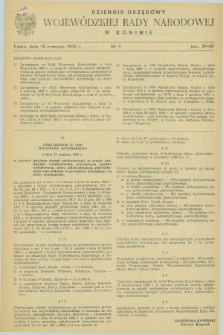 Dziennik Urzędowy Wojewódzkiej Rady Narodowej w Koninie. 1983, nr 4 (15 czerwca)