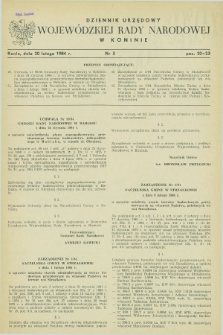 Dziennik Urzędowy Wojewódzkiej Rady Narodowej w Koninie. 1984, nr 3 (20 lutego)