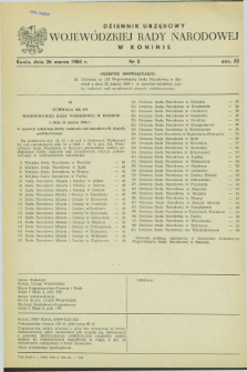 Dziennik Urzędowy Wojewódzkiej Rady Narodowej w Koninie. 1984, nr 5 (26 marca)