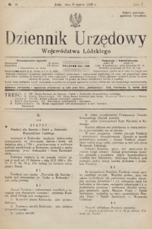 Dziennik Urzędowy Województwa Łódzkiego. 1926, nr 10