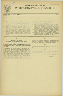 Dziennik Urzędowy Województwa Konińskiego. 1985, nr 5 (15 marca)