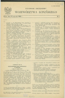 Dziennik Urzędowy Województwa Konińskiego. 1988, nr 1 (15 stycznia)