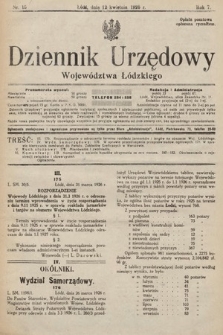 Dziennik Urzędowy Województwa Łódzkiego. 1926, nr 15
