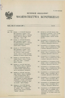 Dziennik Urzędowy Województwa Konińskiego. 1989, nr 18 (14 listopada)