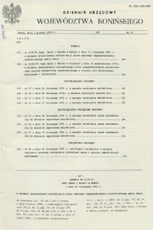 Dziennik Urzędowy Województwa Konińskiego. 1991, nr 15 (2 grudnia)