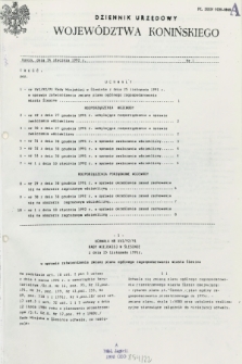 Dziennik Urzędowy Województwa Konińskiego. 1992, nr 1 (24 stycznia)
