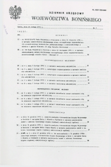 Dziennik Urzędowy Województwa Konińskiego. 1992, nr 3 (24 lutego)