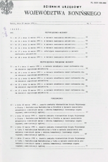 Dziennik Urzędowy Województwa Konińskiego. 1992, nr 5 (27 marca)