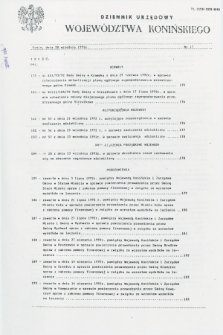 Dziennik Urzędowy Województwa Konińskiego. 1992, nr 17 (28 września)