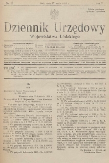 Dziennik Urzędowy Województwa Łódzkiego. 1926, nr 20