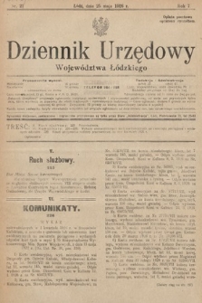 Dziennik Urzędowy Województwa Łódzkiego. 1926, nr 21
