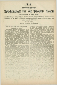 Landwirthschaftliches Wochenblatt für die Provinz Posen : (als Extra-Beilage der Posener Zeitung). [1862], No. 3 ([18 Oktober])