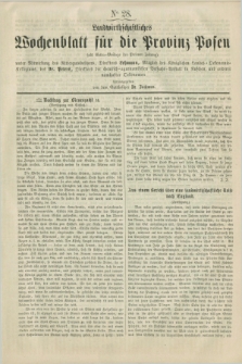 Landwirthschaftliches Wochenblatt für die Provinz Posen : (als Extra-Beilage der Posener Zeitung). [1863], No. 28 ([11 Juli])
