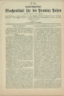 Landwirthschaftliches Wochenblatt für die Provinz Posen : (als Extra-Beilage der Posener Zeitung). [1863], No. 44 ([14 November])