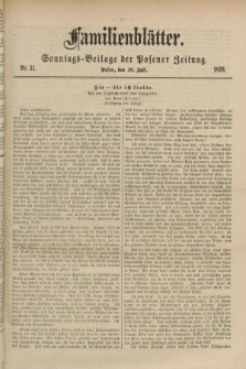 Familienblätter : Sonntags-Beilage der Posener Zeitung. 1876, Nr. 31 (30 Juli)