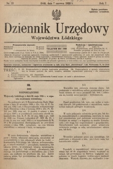 Dziennik Urzędowy Województwa Łódzkiego. 1926, nr 23
