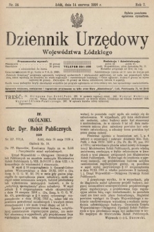 Dziennik Urzędowy Województwa Łódzkiego. 1926, nr 24