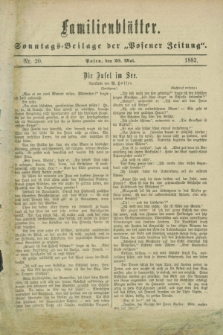 Familienblätter : Sonntags-Beilage der „Posener Zeitung”. 1883, Nr. 20 (20 Mai)