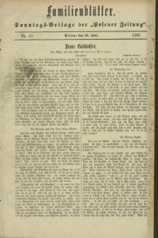 Familienblätter : Sonntags-Beilage der „Posener Zeitung”. 1883, Nr. 23 (10 Juni)