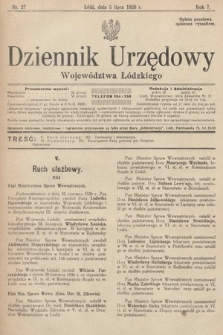 Dziennik Urzędowy Województwa Łódzkiego. 1926, nr 27
