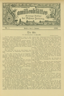 Familienblätter : Sonntags-Beilage der Posener Zeitung. 1890, Nr. 1 (5 Januar)