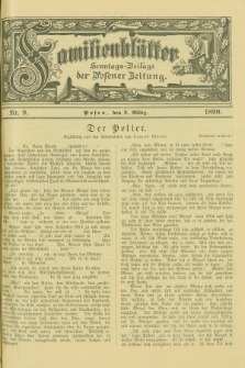 Familienblätter : Sonntags-Beilage der Posener Zeitung. 1890, Nr. 9 (2 März)
