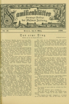 Familienblätter : Sonntags-Beilage der Posener Zeitung. 1890, Nr. 10 (9 März)