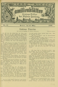 Familienblätter : Sonntags-Beilage der Posener Zeitung. 1890, Nr. 12 (23 März)