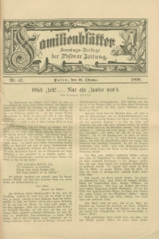 Familienblätter : Sonntags-Beilage der Posener Zeitung. 1890, Nr. 42 (19 Oktober)