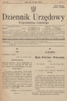 Dziennik Urzędowy Województwa Łódzkiego. 1926, nr 30