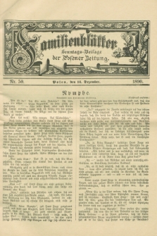 Familienblätter : Sonntags-Beilage der Posener Zeitung. 1890, Nr. 50 (14 Dezember)