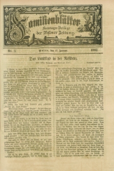 Familienblätter : Sonntags-Beilage der Posener Zeitung. 1892, Nr. 3 (17 Januar)