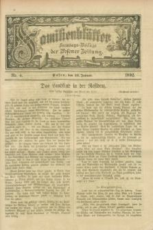 Familienblätter : Sonntags-Beilage der Posener Zeitung. 1892, Nr. 4 (24 Januar)