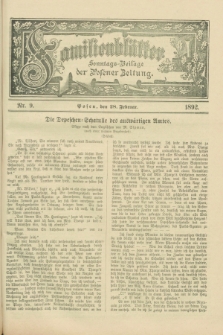 Familienblätter : Sonntags-Beilage der Posener Zeitung. 1892, Nr. 9 (28 Februar)