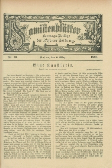 Familienblätter : Sonntags-Beilage der Posener Zeitung. 1892, Nr. 10 (6 März)