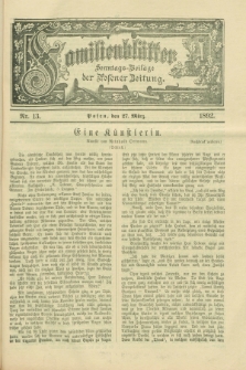 Familienblätter : Sonntags-Beilage der Posener Zeitung. 1892, Nr. 13 (27 März)