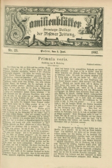 Familienblätter : Sonntags-Beilage der Posener Zeitung. 1892, Nr. 23 (5 Juni)