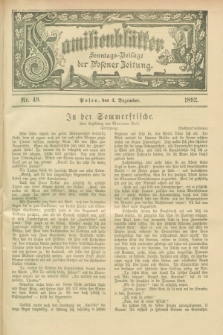 Familienblätter : Sonntags-Beilage der Posener Zeitung. 1892, Nr. 49 (4 Dezember)