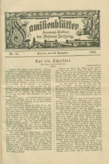 Familienblätter : Sonntags-Beilage der Posener Zeitung. 1892, Nr. 52 (25 Dezember)