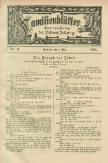 Familienblätter : Sonntags-Beilage der Posener Zeitung. 1893, Nr. 19 (7 Mai)