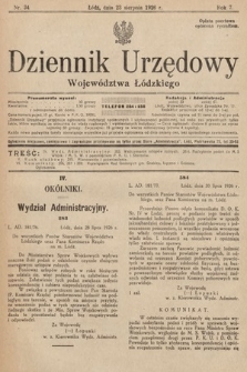 Dziennik Urzędowy Województwa Łódzkiego. 1926, nr 34
