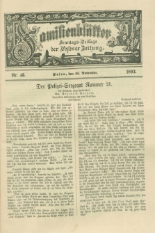 Familienblätter : Sonntags-Beilage der Posener Zeitung. 1893, Nr. 48 (26 November)
